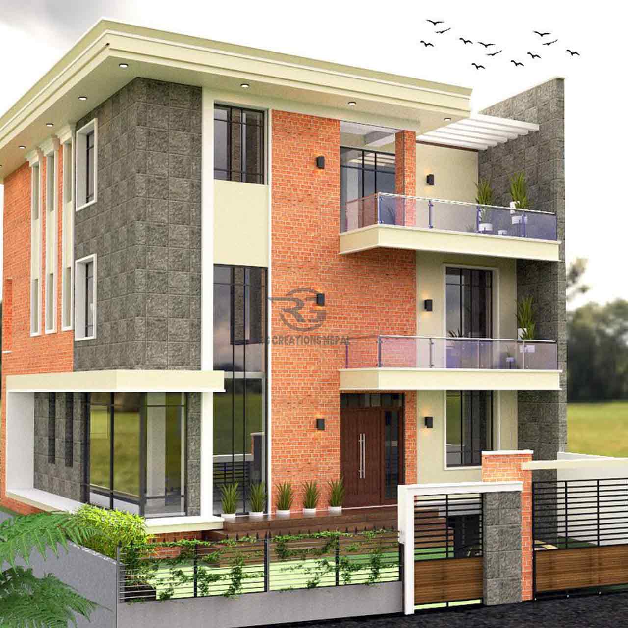 Interior and Exterior 3D building designs