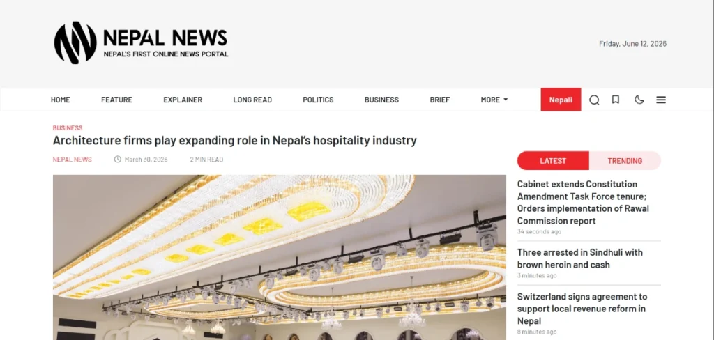 Architecture firms play expanding role in Nepal’s hospitality industry - News By Nepal News