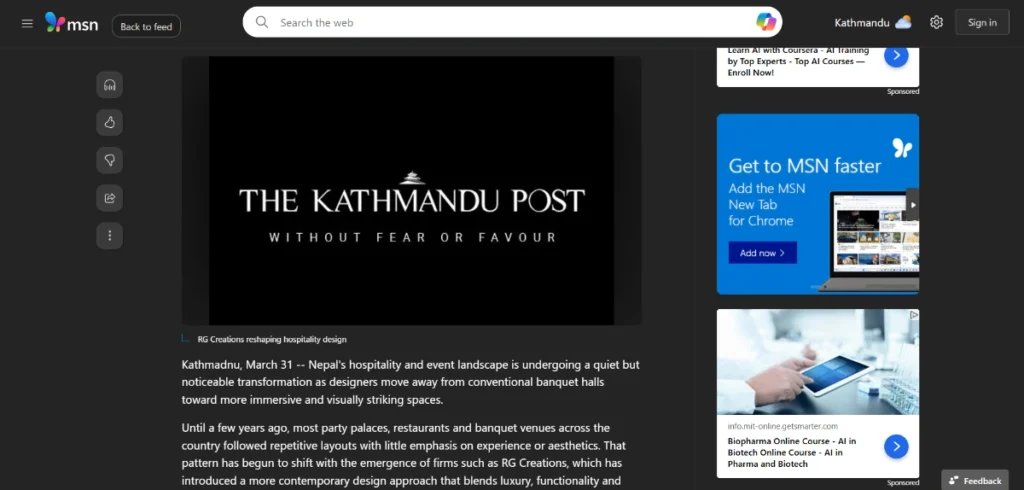 RG Creations Reshaping Hospitality Design - News By MSN