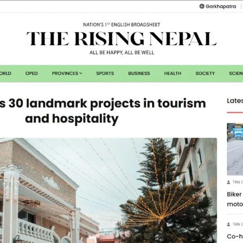 RG designs 30 landmark projects in tourism and hospitality – Post By The Rising Nepal